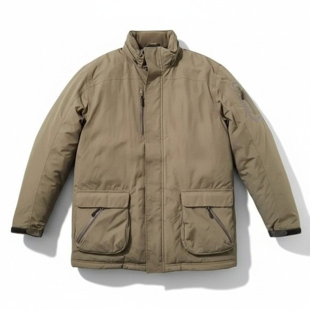 Lands' End Squall Parka XL Brown Goose Down Primaloft Insulated Gorpcore